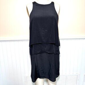 Tibi Silk Dress - Tank Sleeveless Black Layered